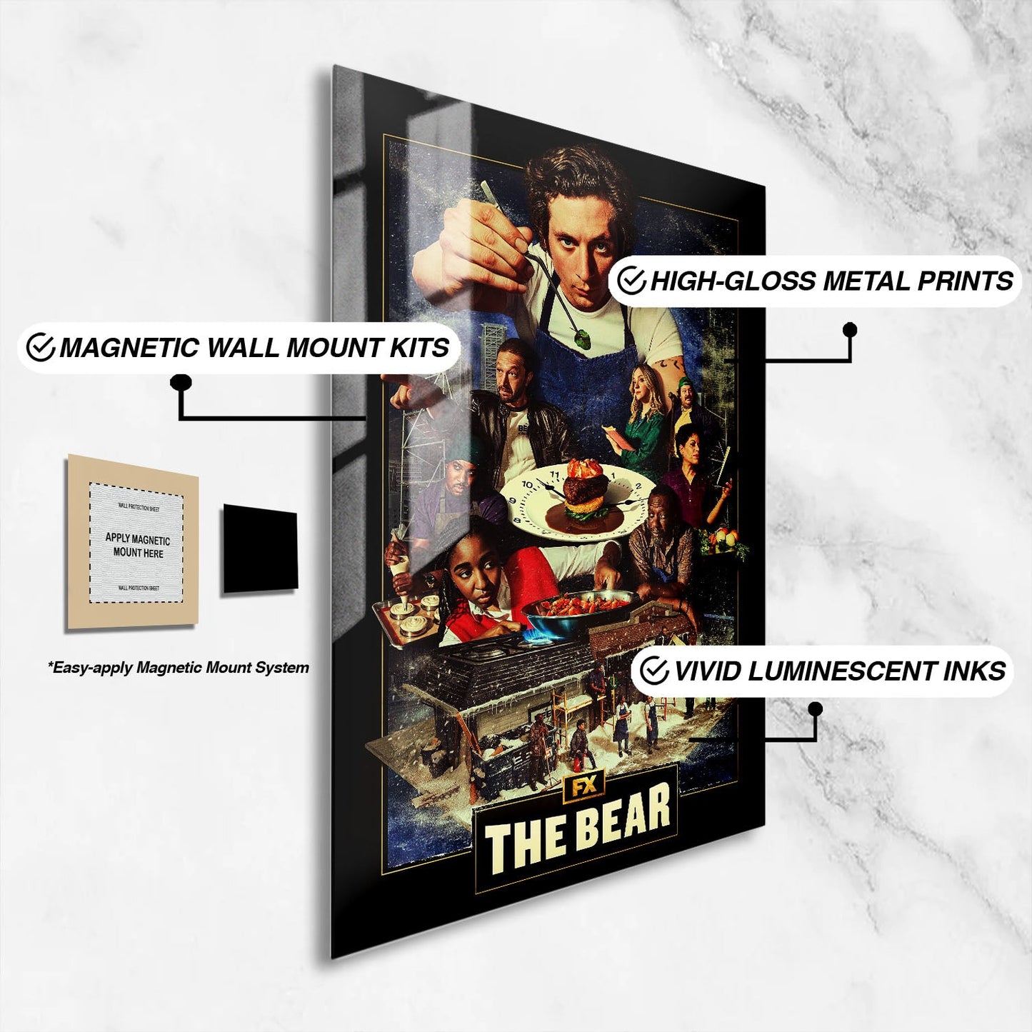 Flex Designs Metal Poster The Bear Key Art 16 x 24" Home Goods - TV Show 2022 TV Show Metal Poster