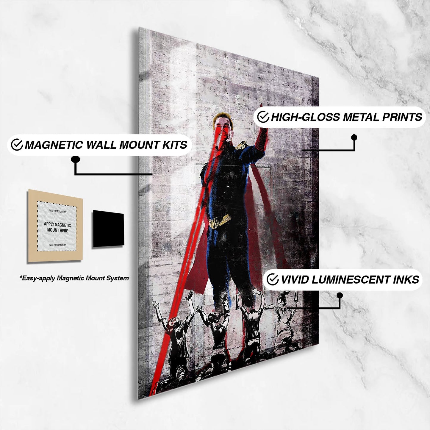 Flex Designs Metal Poster The Boys Key Art 16 x 24" Home Goods - TV Show 2019 TV Show Metal Poster