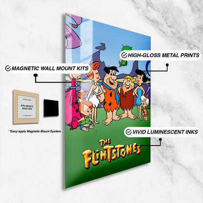 Flex Designs Metal Poster The Flintstones 16 x 24" Home Goods - TV Show 1960 TV Show Metal Poster