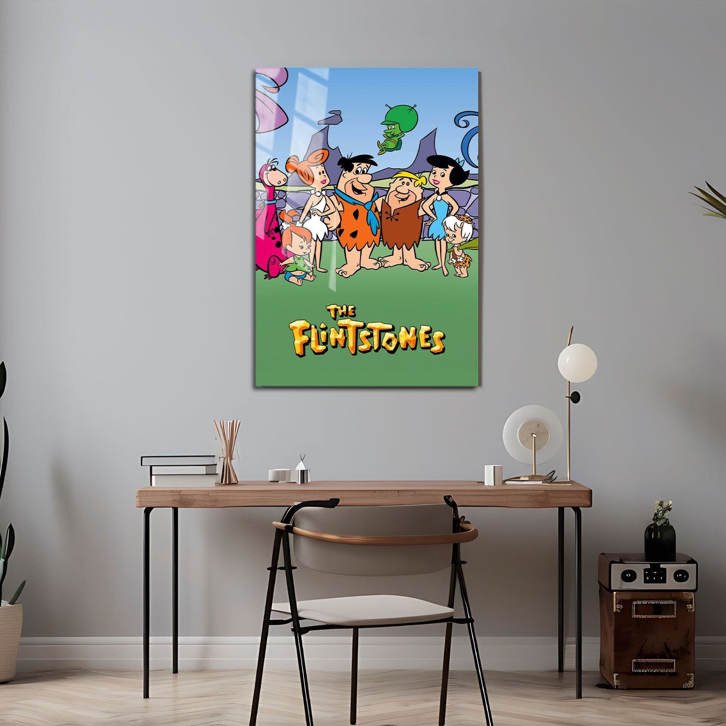 Flex Designs Metal Poster The Flintstones 24 x 36" Home Goods - TV Show 1960 TV Show Metal Poster