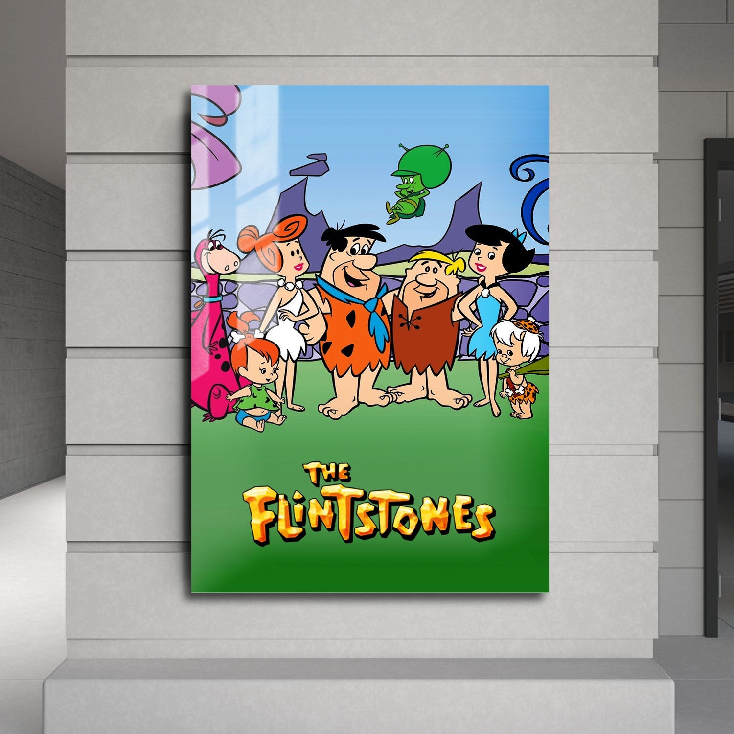 Flex Designs Metal Poster The Flintstones 24 x 36" Home Goods - TV Show 1960 TV Show Metal Poster
