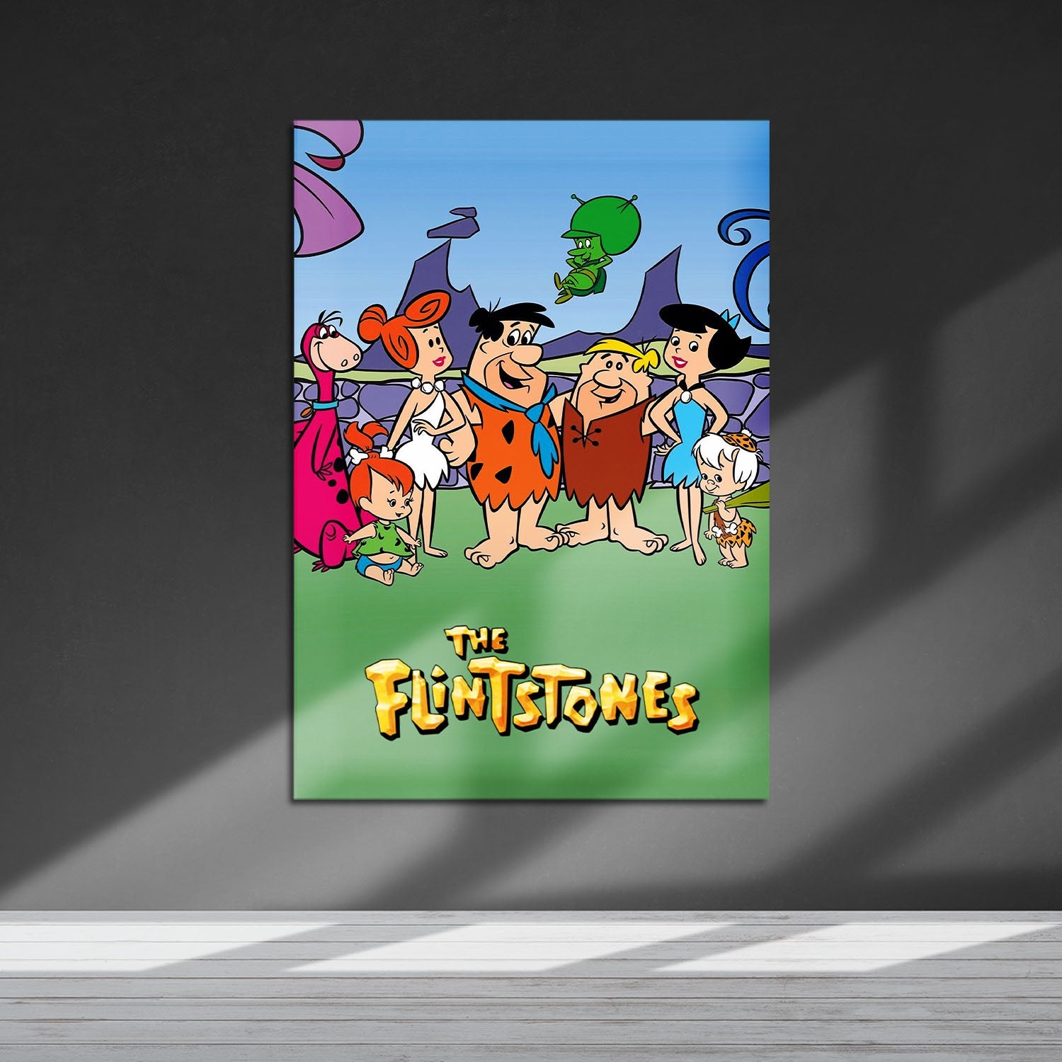 Flex Designs Metal Poster The Flintstones 5 x 7" Home Goods - TV Show 1960 TV Show Metal Poster
