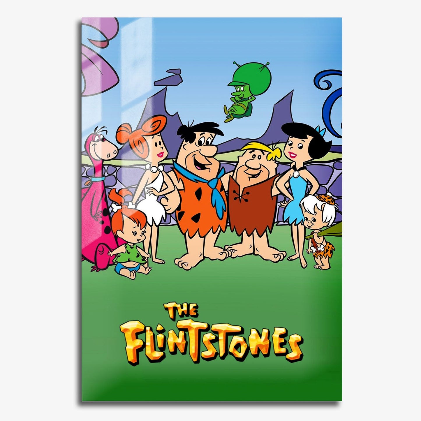 Flex Designs Metal Poster The Flintstones 11 x 17" Home Goods - TV Show 1960 TV Show Metal Poster