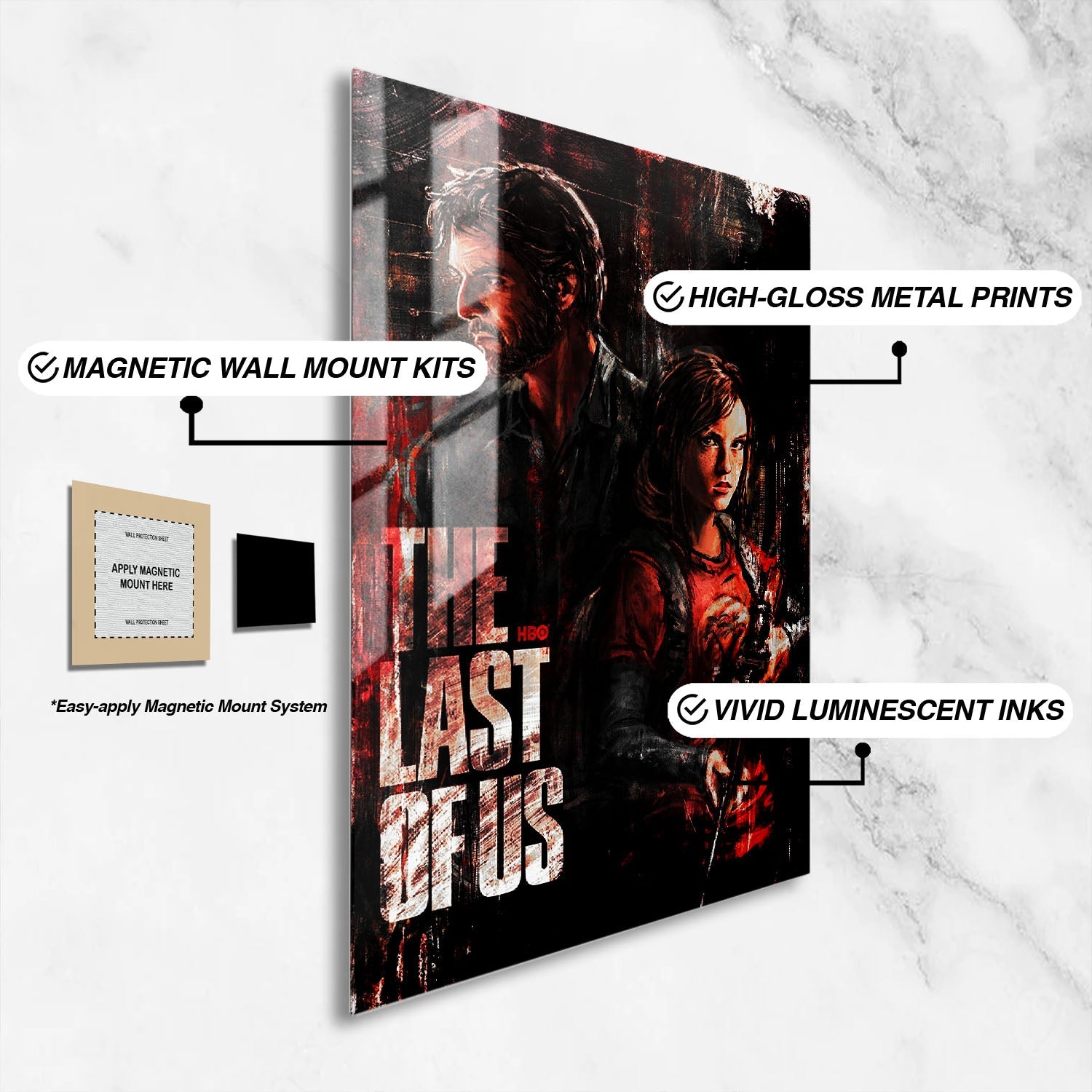 Flex Designs Metal Poster The Last of Us Cartoon 16 x 24" Home Goods - TV Show 2023 TV Show Metal Poster