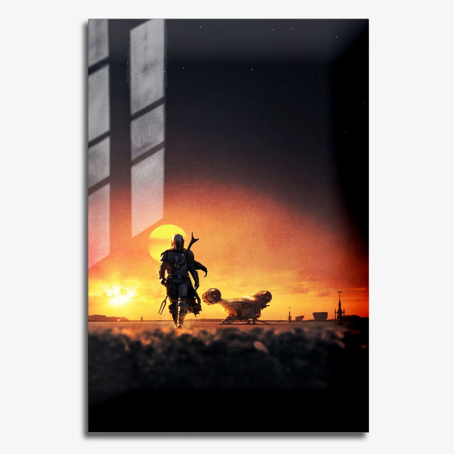 Flex Designs Metal Poster The Mandalorian Key Art 11 x 17" Home Goods - TV Show 2019 TV Show Metal Poster