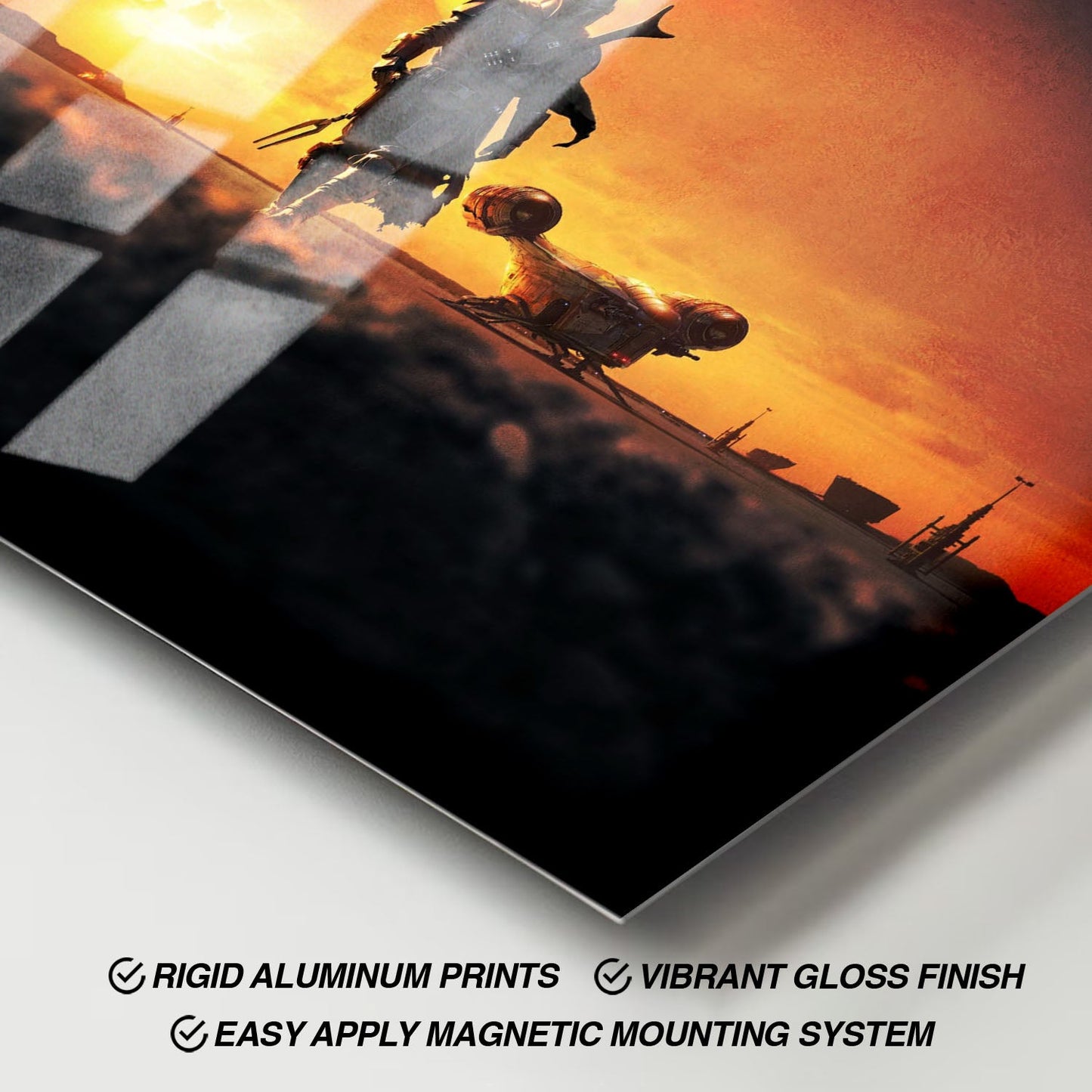 Flex Designs Metal Poster The Mandalorian Key Art 11 x 17" Home Goods - TV Show 2019 TV Show Metal Poster
