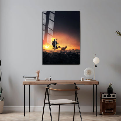 Flex Designs Metal Poster The Mandalorian Key Art 24 x 36" Home Goods - TV Show 2019 TV Show Metal Poster