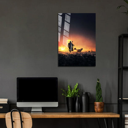 Flex Designs Metal Poster The Mandalorian Key Art 5 x 7" Home Goods - TV Show 2019 TV Show Metal Poster