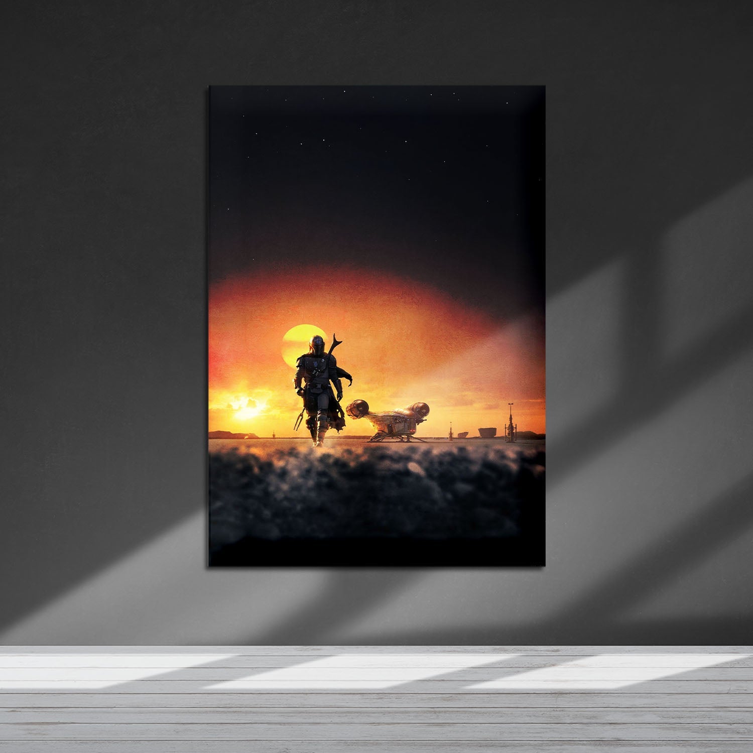 Flex Designs Metal Poster The Mandalorian Key Art 5 x 7" Home Goods - TV Show 2019 TV Show Metal Poster