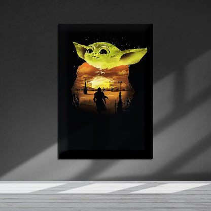 Flex Designs Metal Poster The Mandalorian Key Visual 5 x 7" Home Goods - TV Show 2019 TV Show Metal Poster