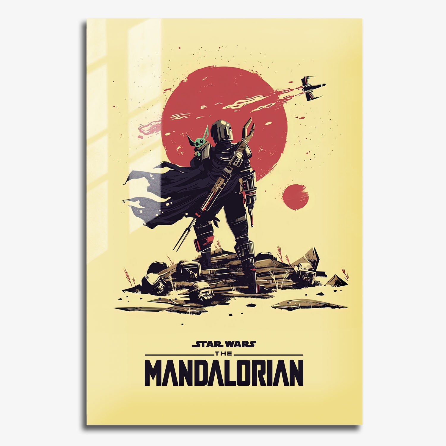 Flex Designs Metal Poster The Mandalorian Sketch 11 x 17" Home Goods - TV Show 2019 TV Show Metal Poster