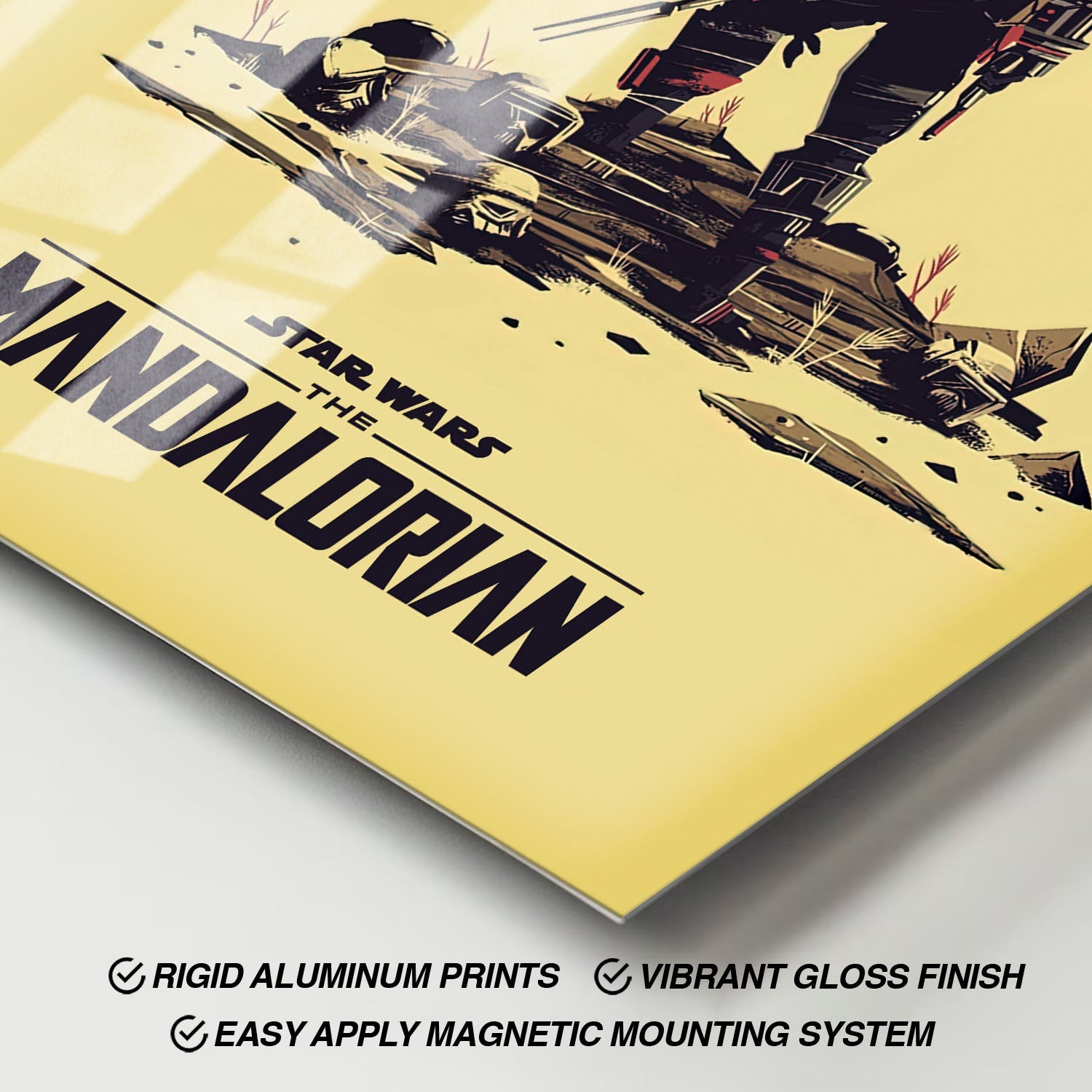 Flex Designs Metal Poster The Mandalorian Sketch 11 x 17" Home Goods - TV Show 2019 TV Show Metal Poster