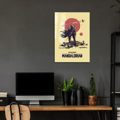 Flex Designs Metal Poster The Mandalorian Sketch 5 x 7" Home Goods - TV Show 2019 TV Show Metal Poster
