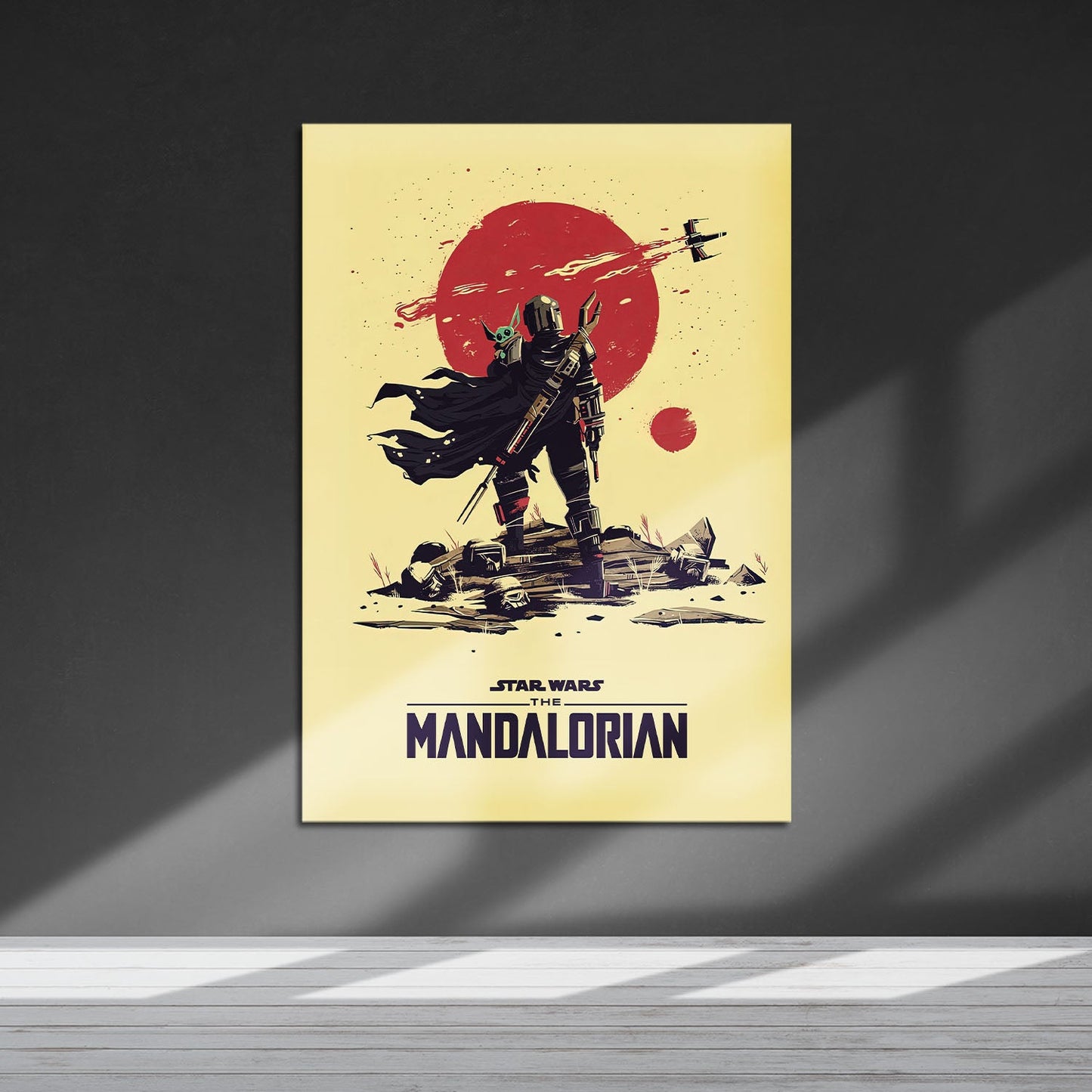 Flex Designs Metal Poster The Mandalorian Sketch 5 x 7" Home Goods - TV Show 2019 TV Show Metal Poster
