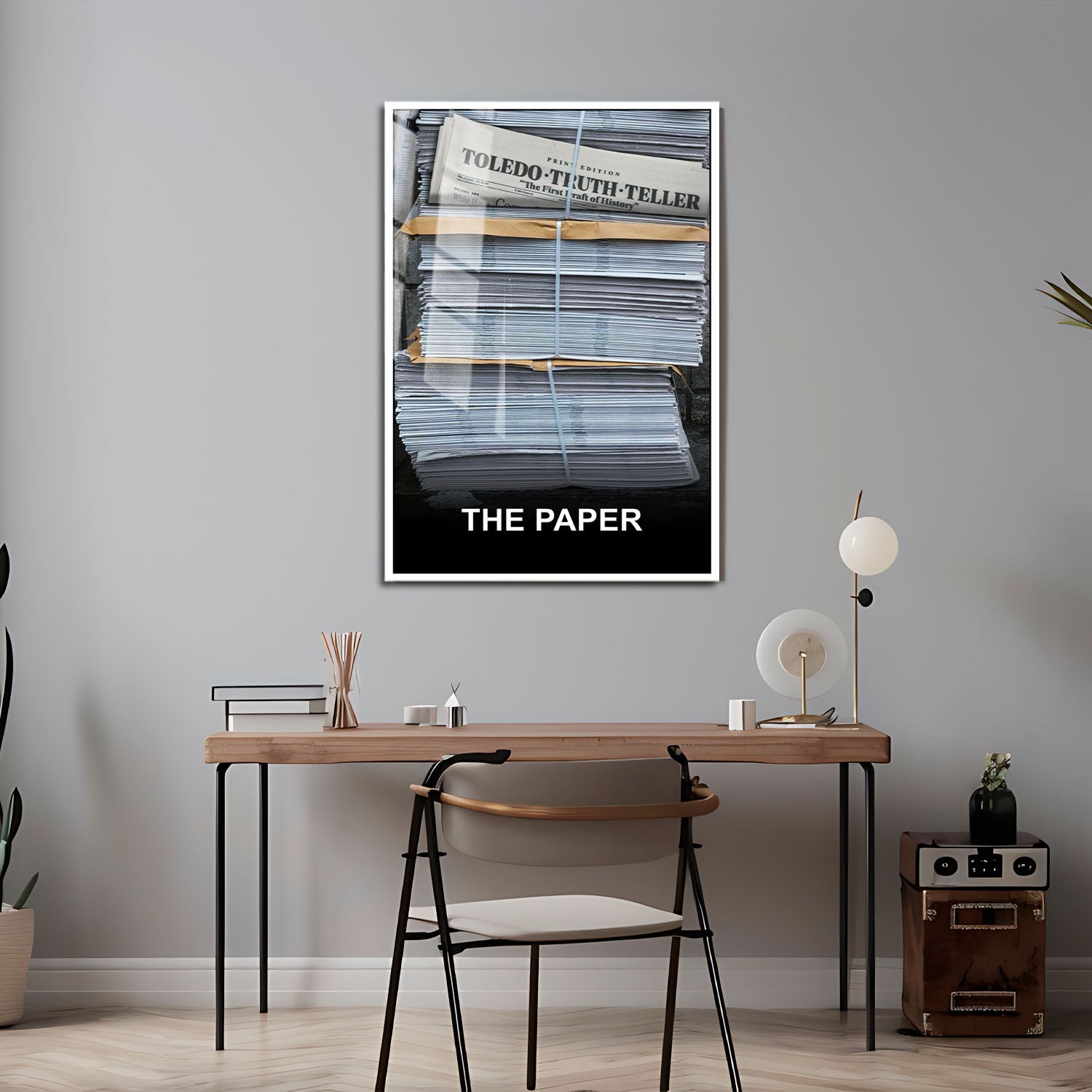 Flex Designs Metal Poster The Paper Key Visual 24 x 36" Home Goods - Movie 2025 Movie Metal Poster