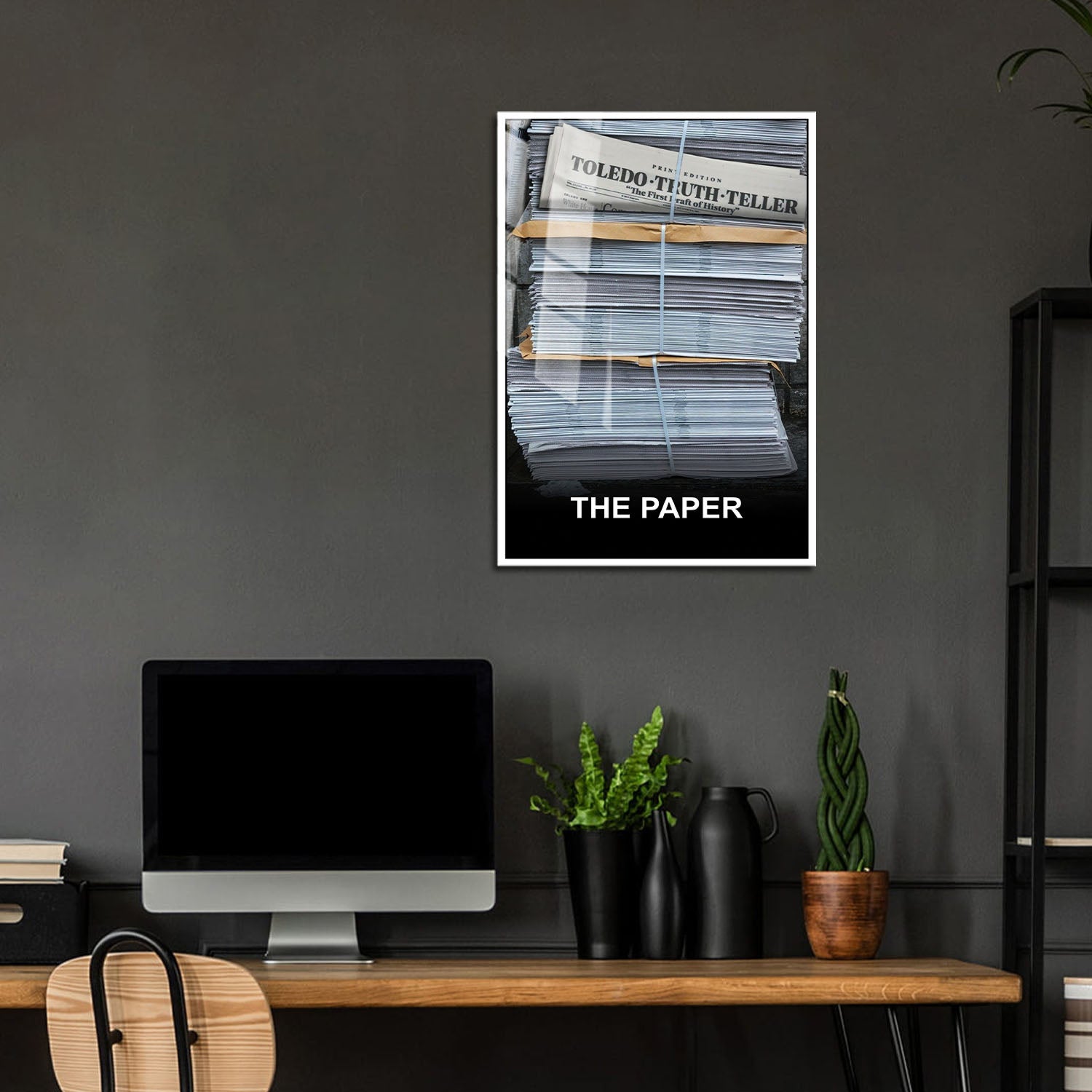 Flex Designs Metal Poster The Paper Key Visual 5 x 7" Home Goods - Movie 2025 Movie Metal Poster