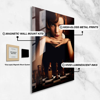Flex Designs Metal Poster The Queens Gambit 16 x 24" Home Goods - TV Show 2020 TV Show Metal Poster
