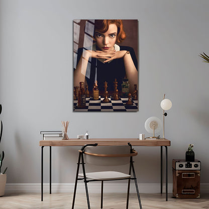 Flex Designs Metal Poster The Queens Gambit 24 x 36" Home Goods - TV Show 2020 TV Show Metal Poster