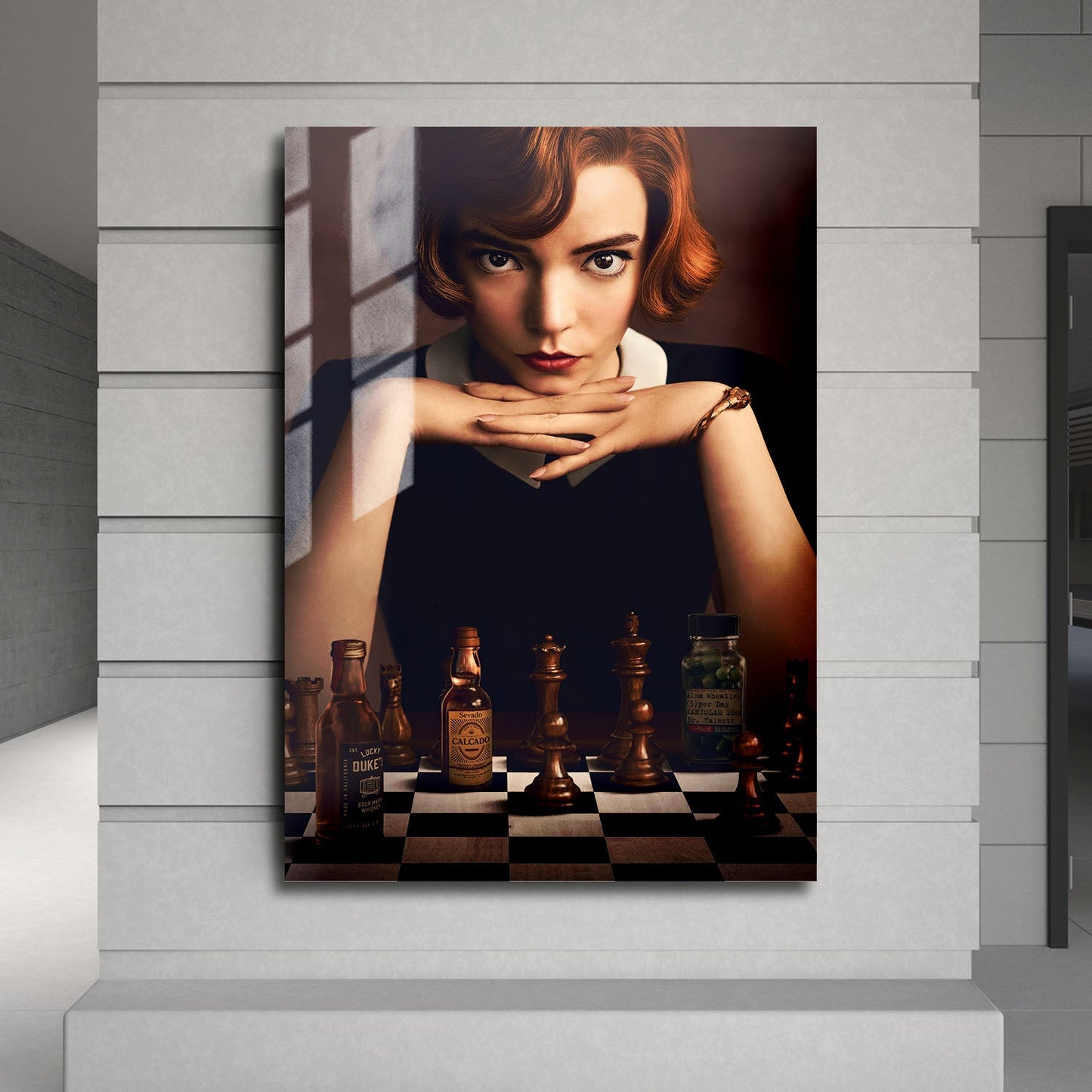Flex Designs Metal Poster The Queens Gambit 24 x 36" Home Goods - TV Show 2020 TV Show Metal Poster