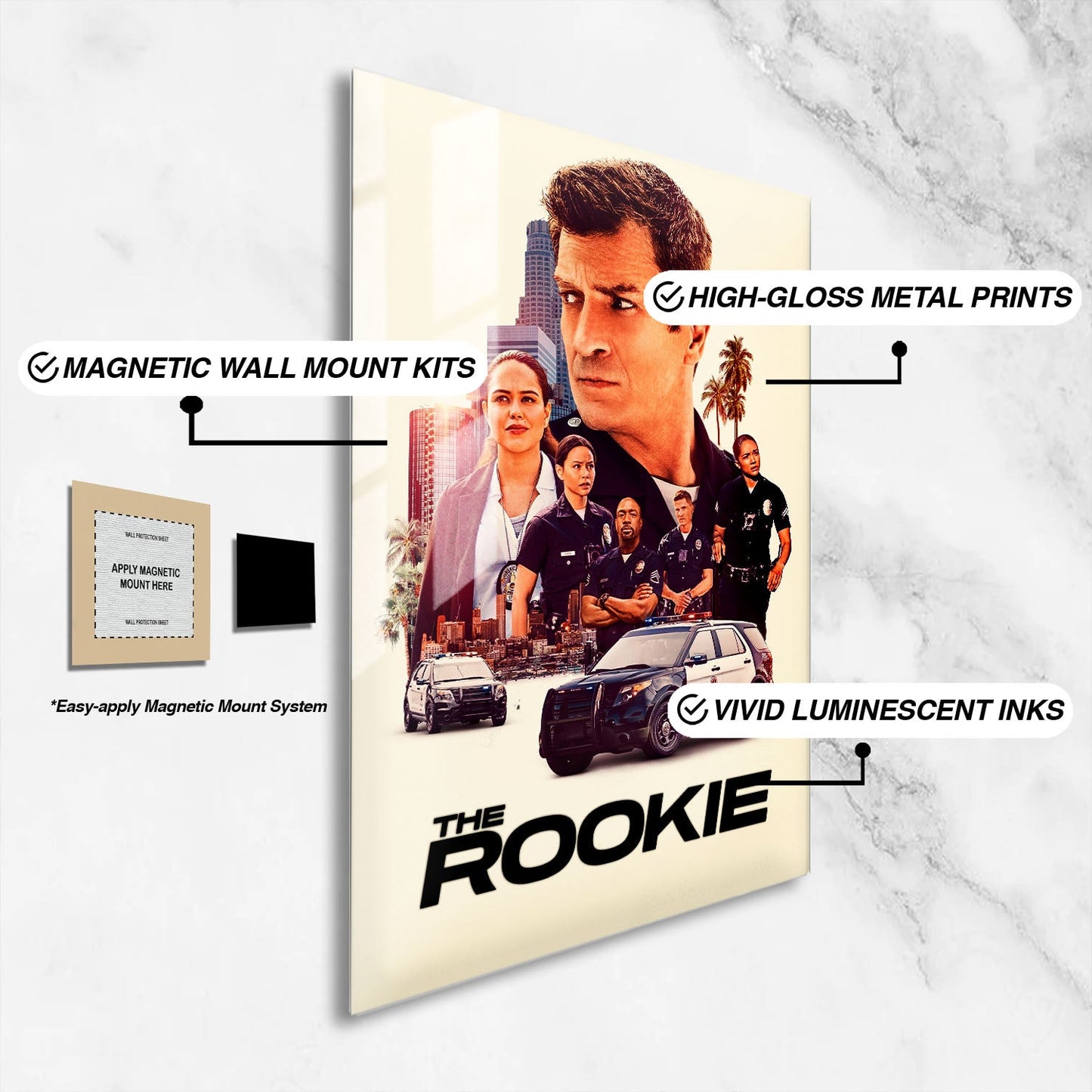 Flex Designs Metal Poster The Rookie 16 x 24" Home Goods - TV Show 2018 TV Show Metal Poster