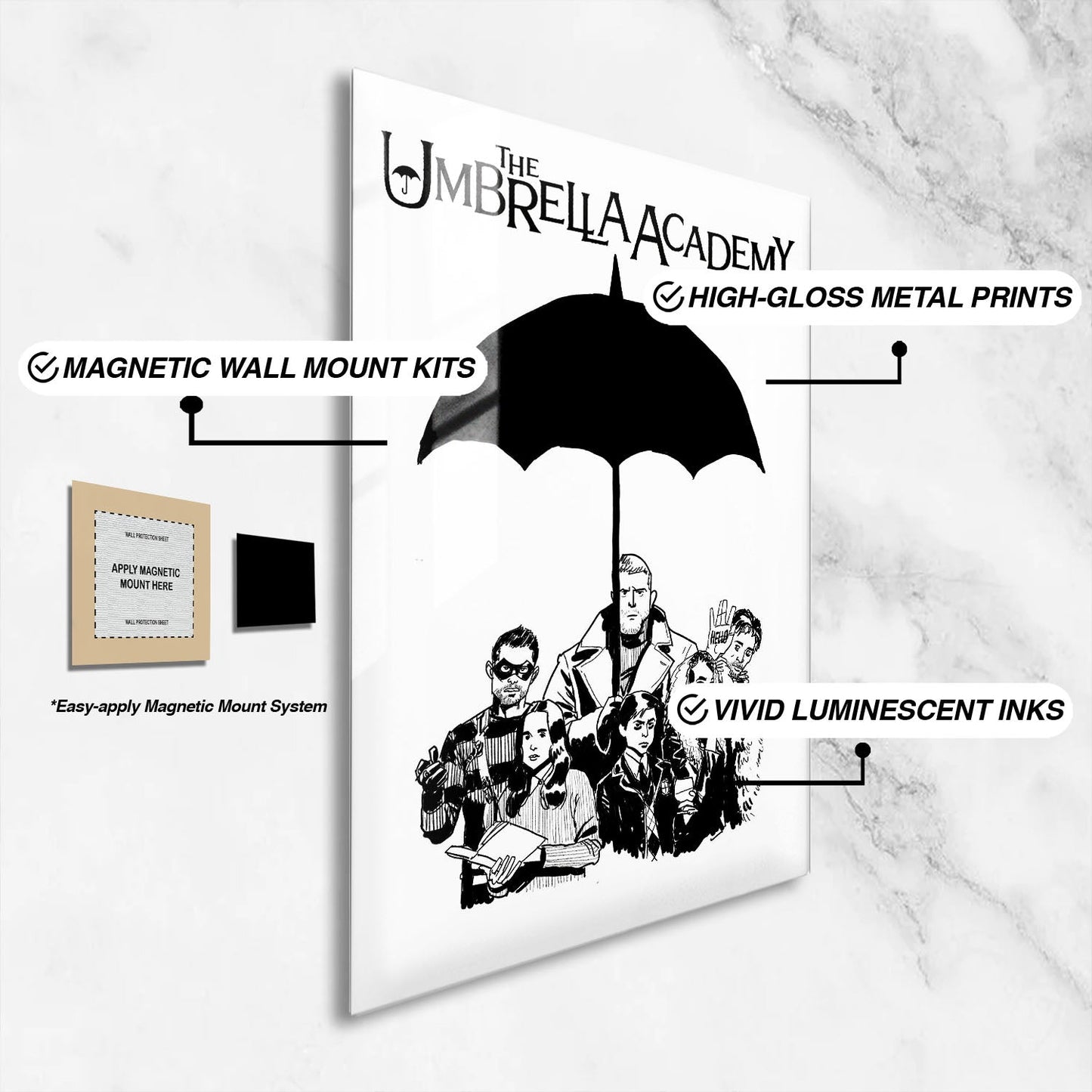 Flex Designs Metal Poster The Umbrella Academy 16 x 24" Home Goods - TV Show 2019 TV Show Metal Poster