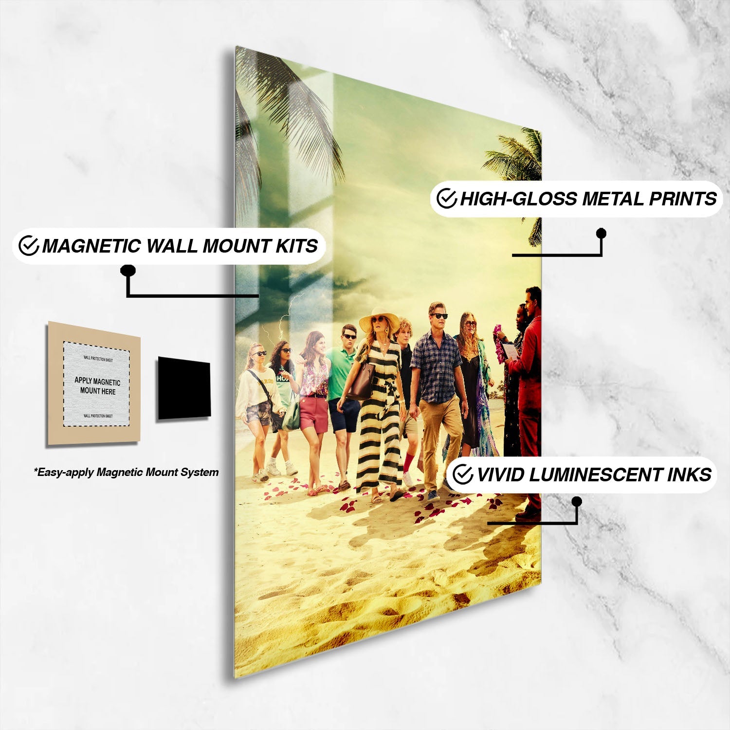 Flex Designs Metal Poster The White Lotus Season 1 Key Art 16 x 24" Home Goods - TV Show 2021 TV Show Metal Poster