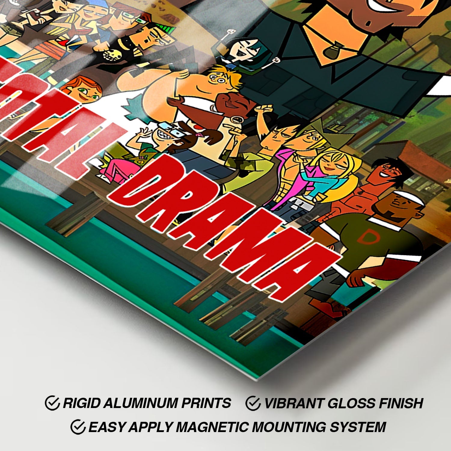 Flex Designs Metal Poster Total Drama Island 11 x 17" Home Goods - TV Show 2007 TV Show Metal Poster