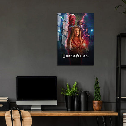 Flex Designs Metal Poster WandaVision Key Visual 5 x 7" Home Goods - TV Show 2021 TV Show Metal Poster