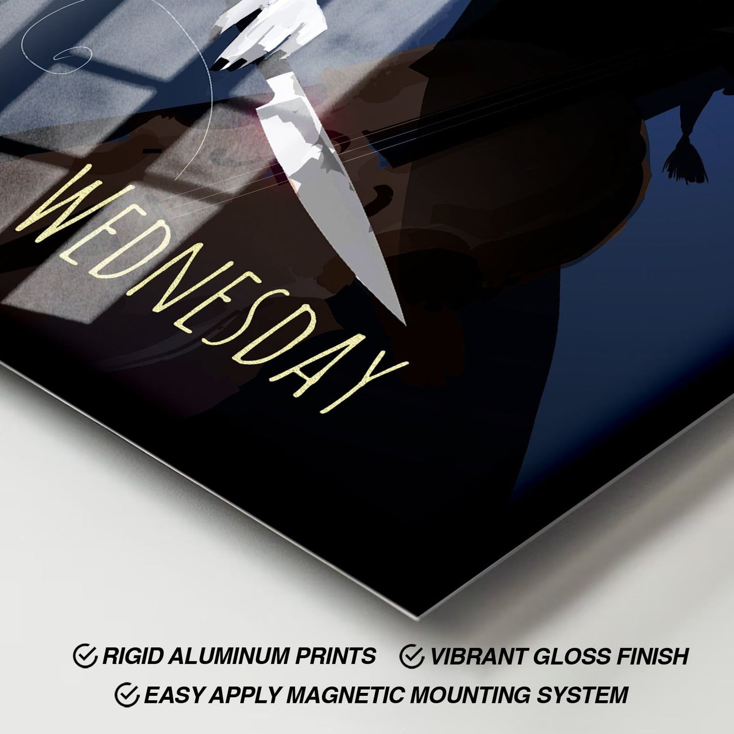 Flex Designs Metal Poster Wednesday Cartoonified 11 x 17" Home Goods - TV Show 2022 TV Show Metal Poster
