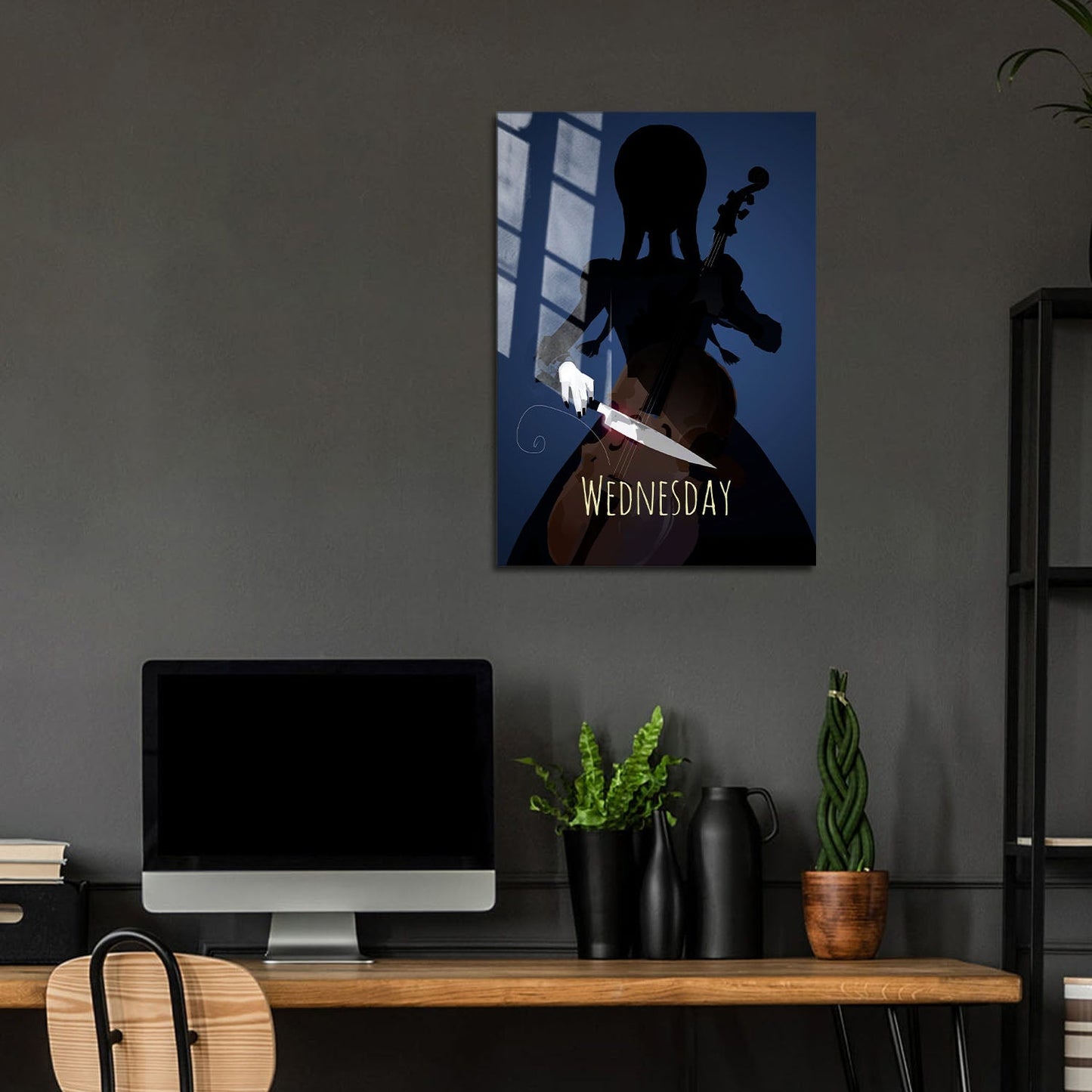 Flex Designs Metal Poster Wednesday Cartoonified 5 x 7" Home Goods - TV Show 2022 TV Show Metal Poster