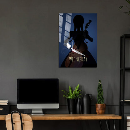 Flex Designs Metal Poster Wednesday Cartoonified 5 x 7" Home Goods - TV Show 2022 TV Show Metal Poster