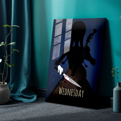 Wednesday Cartoonified TV Show Metal Poster