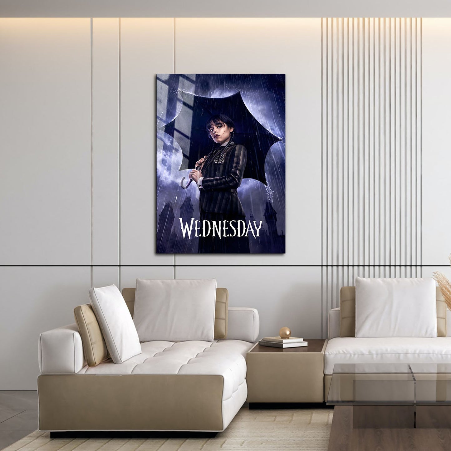 Flex Designs Metal Poster Wednesday Purple Rain 16 x 24" Home Goods - TV Show 2022 TV Show Metal Poster