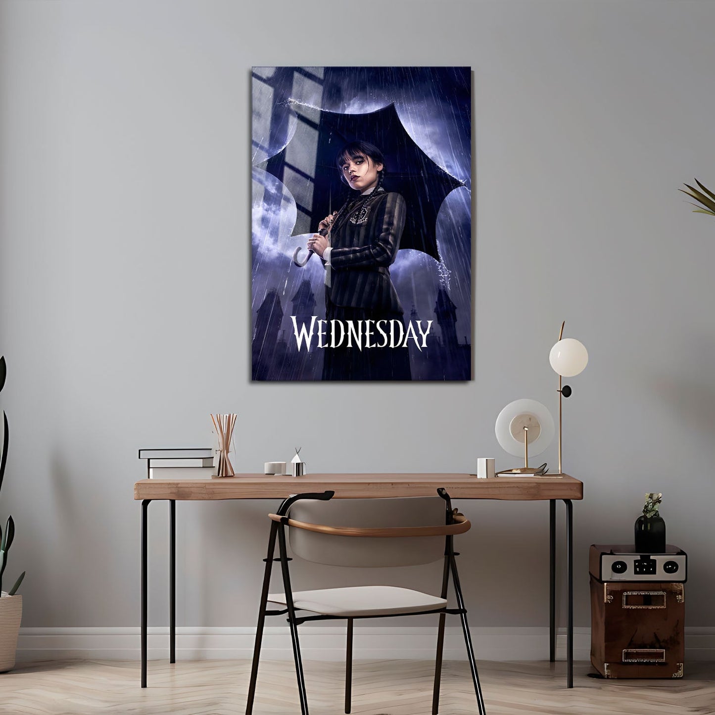 Flex Designs Metal Poster Wednesday Purple Rain 24 x 36" Home Goods - TV Show 2022 TV Show Metal Poster