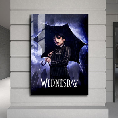 Flex Designs Metal Poster Wednesday Purple Rain 24 x 36" Home Goods - TV Show 2022 TV Show Metal Poster
