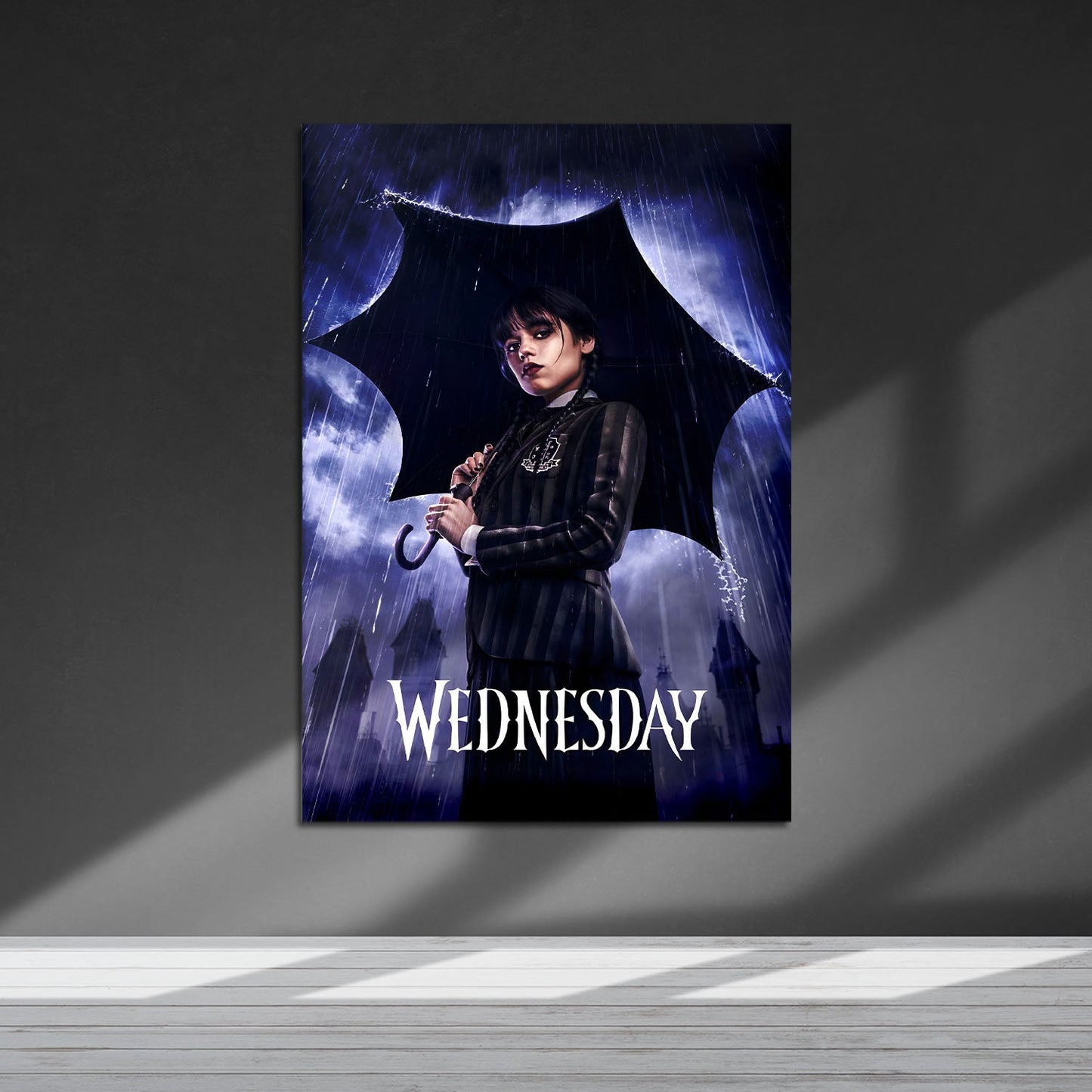 Flex Designs Metal Poster Wednesday Purple Rain 5 x 7" Home Goods - TV Show 2022 TV Show Metal Poster
