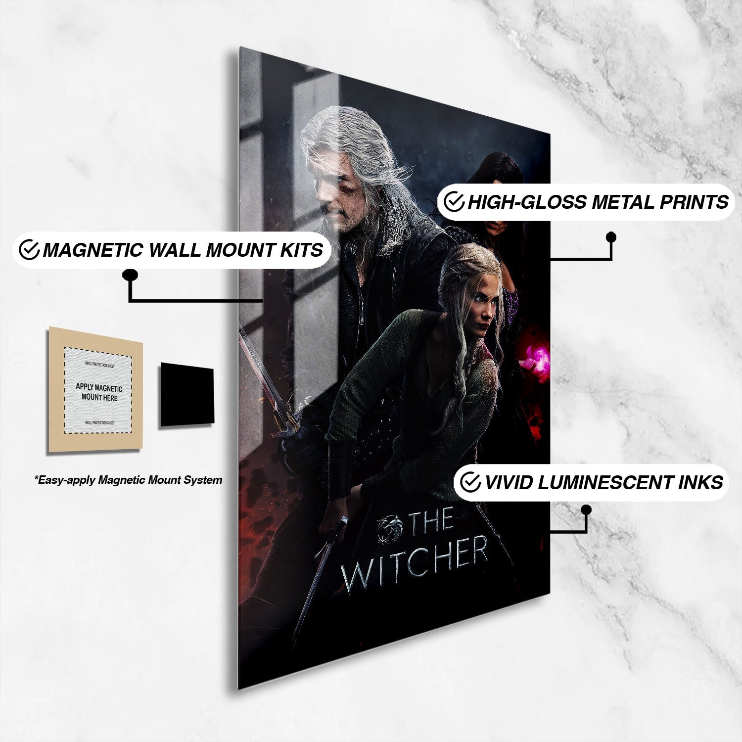 Flex Designs Metal Poster Witcher Season 3 16 x 24" Home Goods - TV Show 2023 TV Show Metal Poster