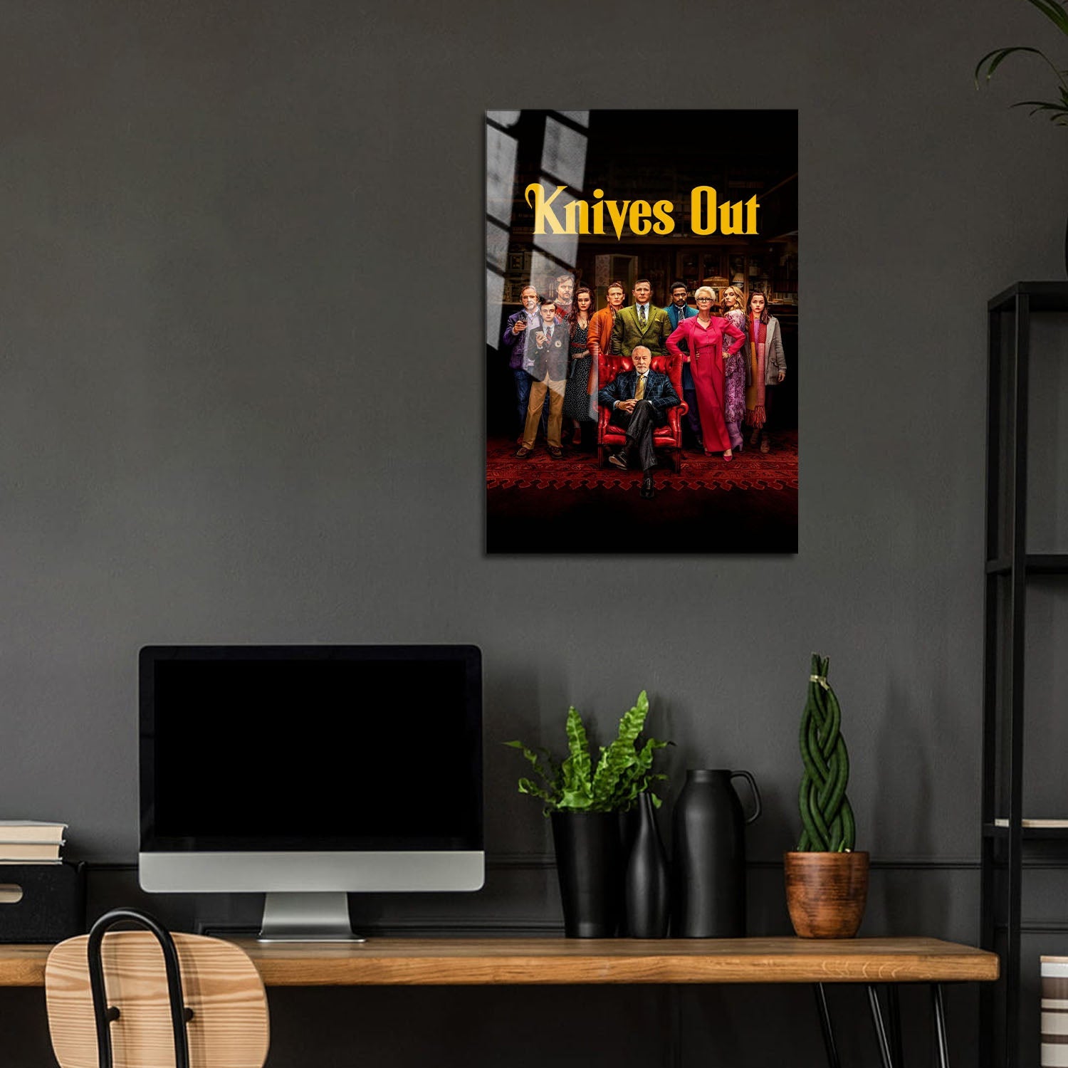 Flex Designs Metal Poster Knives Out Cover 5 x 7" Home Goods - Movie 2019 Movie Metal Poster