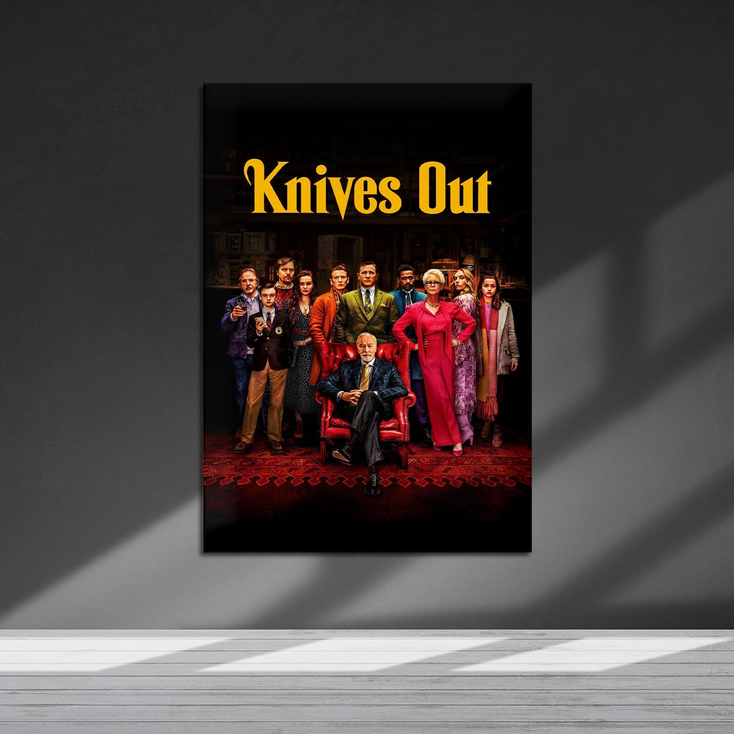 Flex Designs Metal Poster Knives Out Cover 5 x 7" Home Goods - Movie 2019 Movie Metal Poster