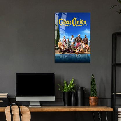 Flex Designs Metal Poster Knives Out - Glass Onion 5 x 7" Home Goods - Movie 2022 Movie Metal Poster