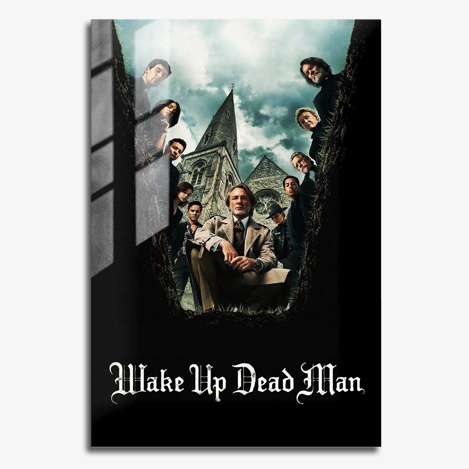 Flex Designs Metal Poster Knives Out - Wake Up Dead Man 11 x 17" Home Goods - Movie 2023 Movie Metal Poster