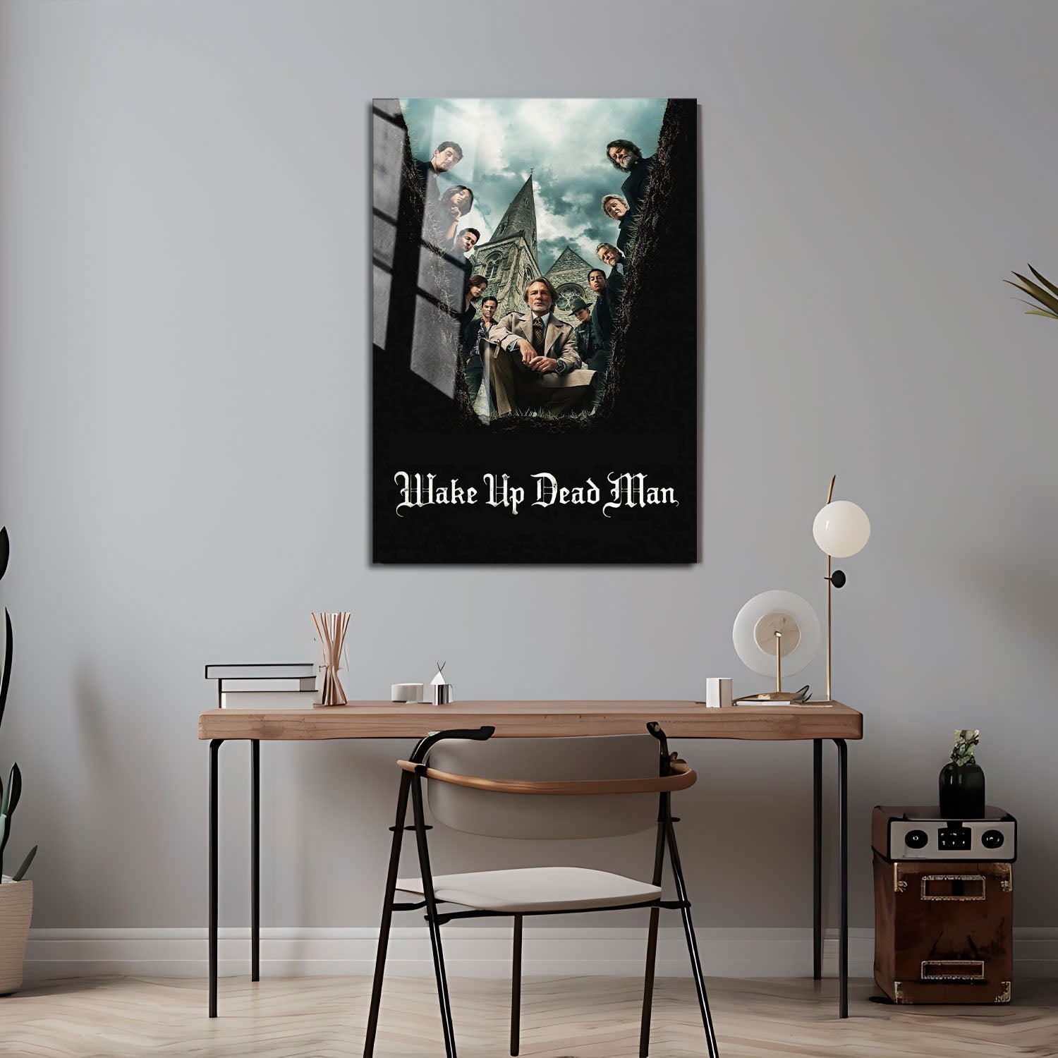 Flex Designs Metal Poster Knives Out - Wake Up Dead Man 24 x 36" Home Goods - Movie 2023 Movie Metal Poster