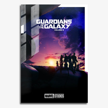 Flex Designs Metal Poster Guardians of the Galaxy Vol 3 Minimalist 11 x 17" Home Goods - Movie 2023 Movie Metal Poster