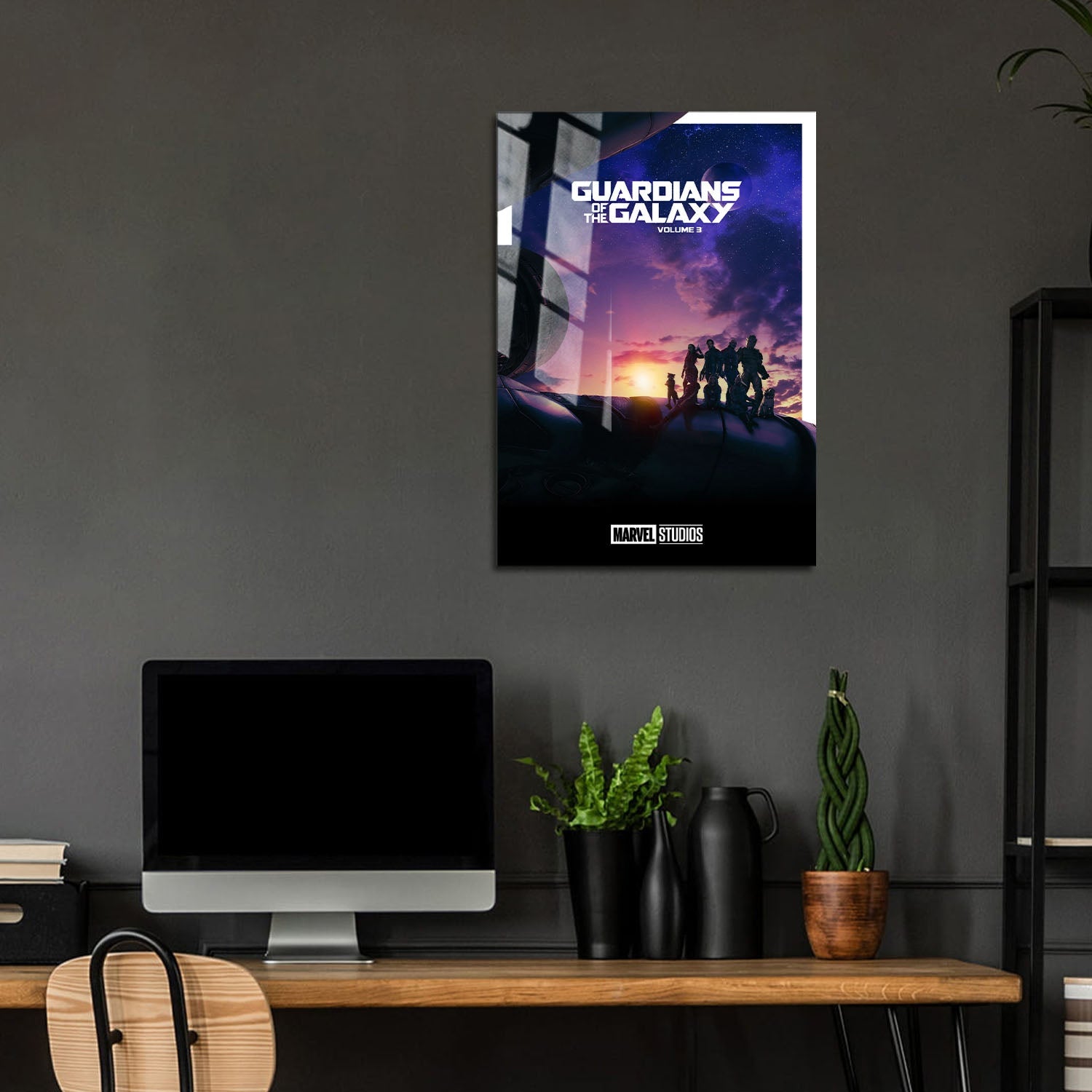 Flex Designs Metal Poster Guardians of the Galaxy Vol 3 Minimalist 5 x 7" Home Goods - Movie 2023 Movie Metal Poster
