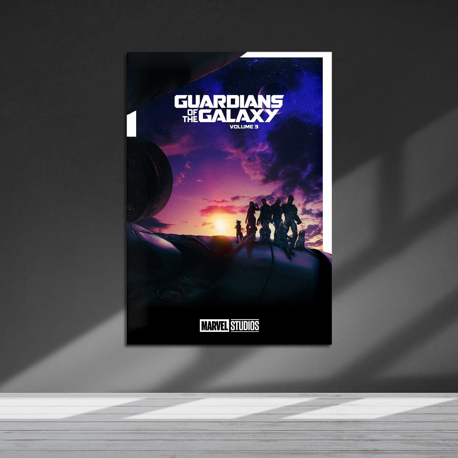 Flex Designs Metal Poster Guardians of the Galaxy Vol 3 Minimalist 5 x 7" Home Goods - Movie 2023 Movie Metal Poster