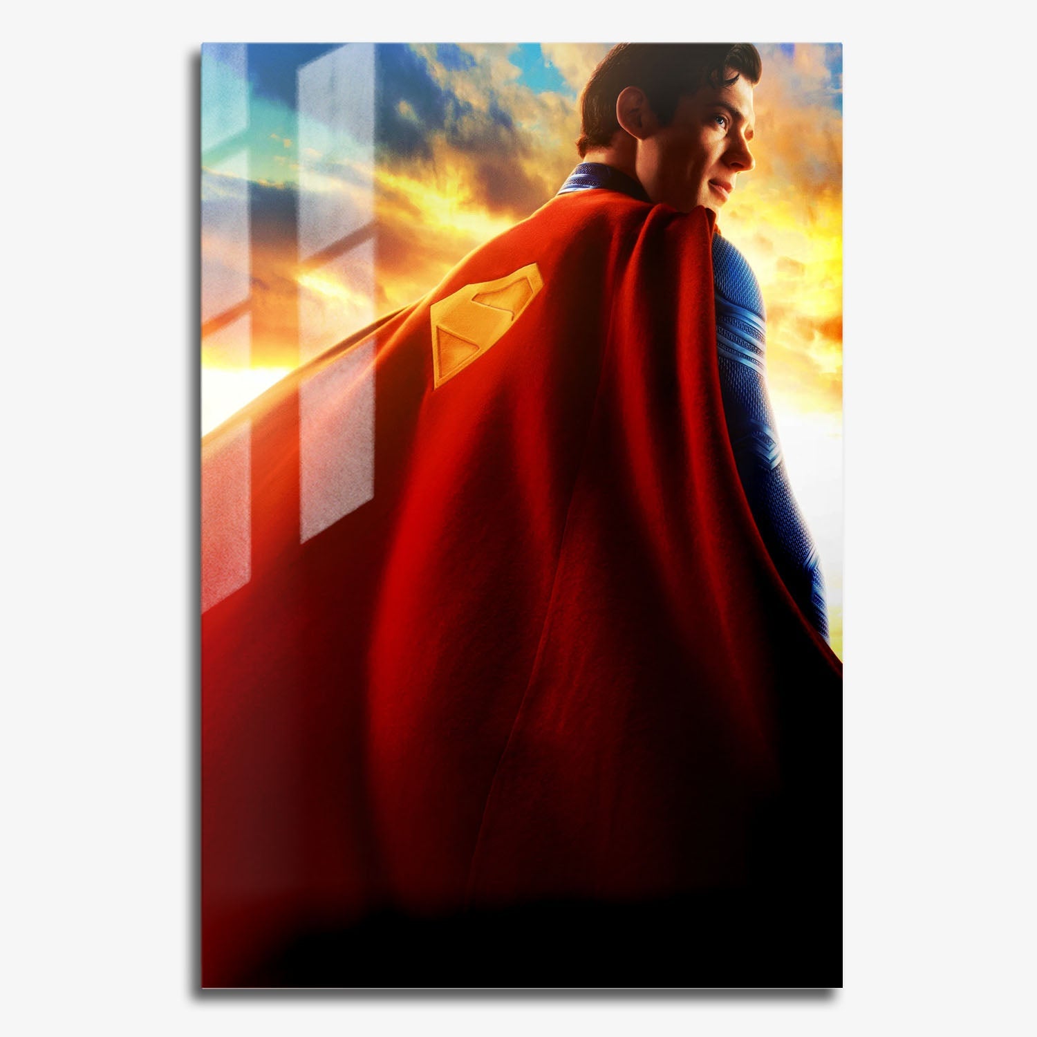 Flex Designs Metal Poster Superman 2025 Cape 11 x 17" Home Goods - Movie 2025 Movie Metal Poster