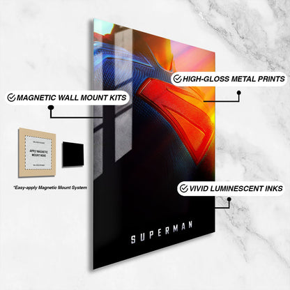 Flex Designs Metal Poster Superman 2025 Crest 16 x 24" Home Goods - Movie 2025 Movie Metal Poster