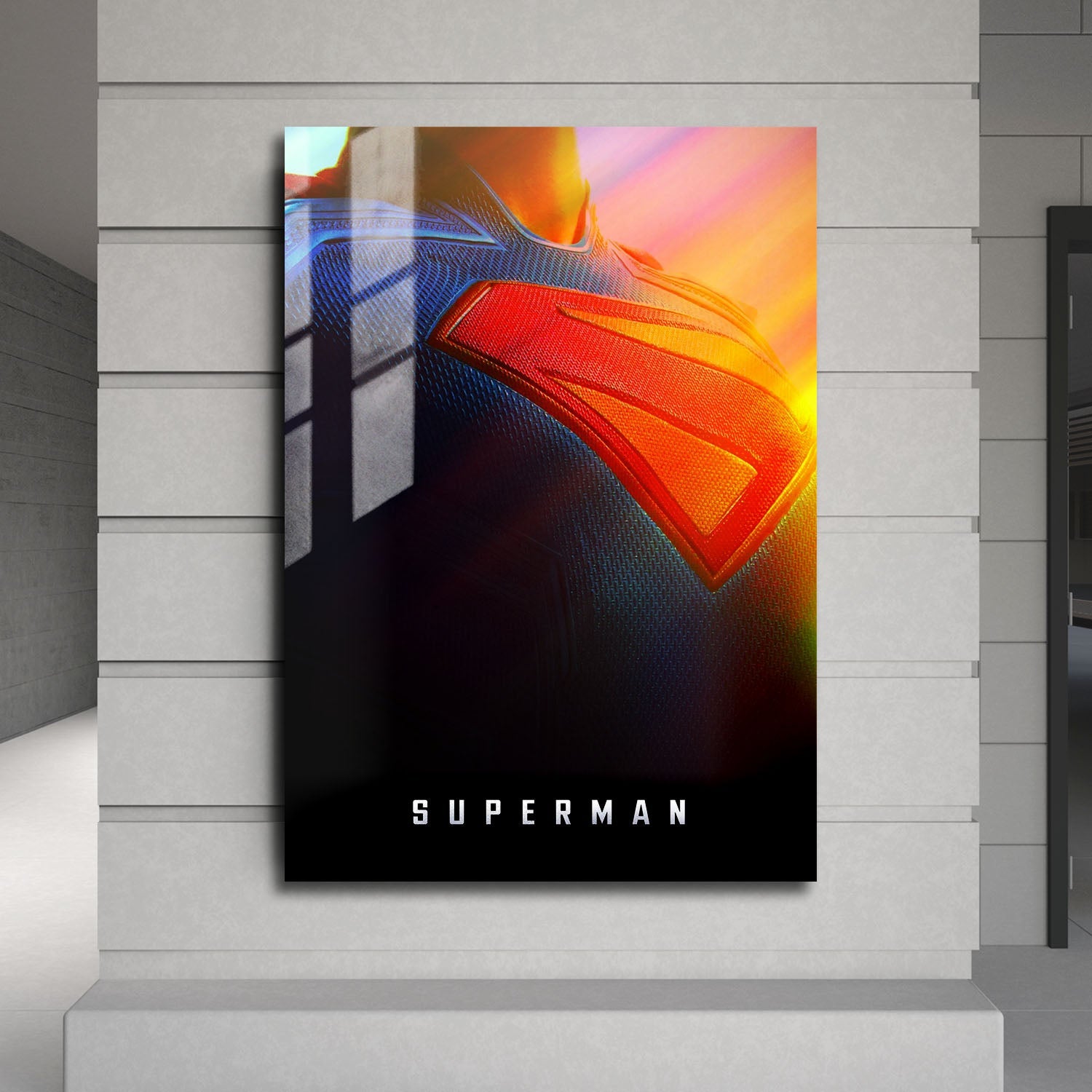 Flex Designs Metal Poster Superman 2025 Crest 24 x 36" Home Goods - Movie 2025 Movie Metal Poster