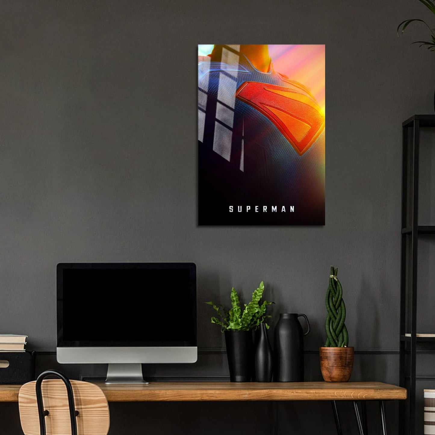Flex Designs Metal Poster Superman 2025 Crest 5 x 7" Home Goods - Movie 2025 Movie Metal Poster
