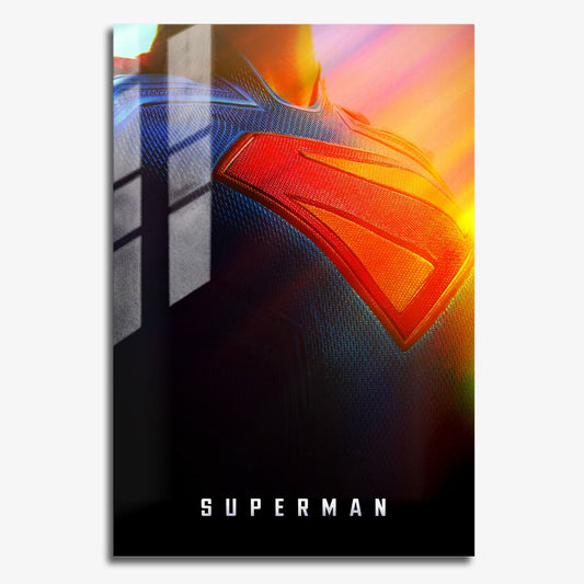 Flex Designs Metal Poster Superman 2025 Crest 11 x 17" Home Goods - Movie 2025 Movie Metal Poster